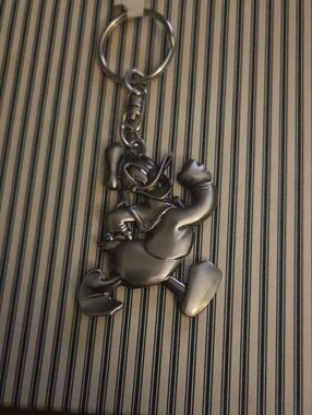 Pewter Donald Duck Keychain - Silver Tone